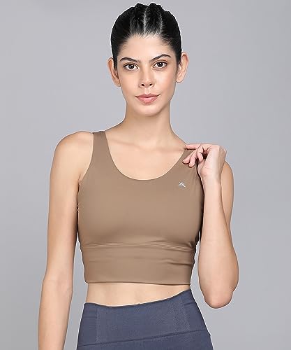 Image of Kobo Medium Impact Slip on Everyday Sports Bra for Women - Lightly-Padded, Non-Wired & High Coverage | Lined Cups with Removable Inserts (Imported)