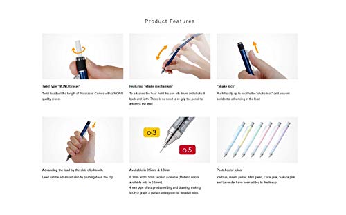 Tombow Mechanical Pencil, Monograph Pastel Color 0.5Mm, Sakura Pink (Dpa-136E) #TOP2