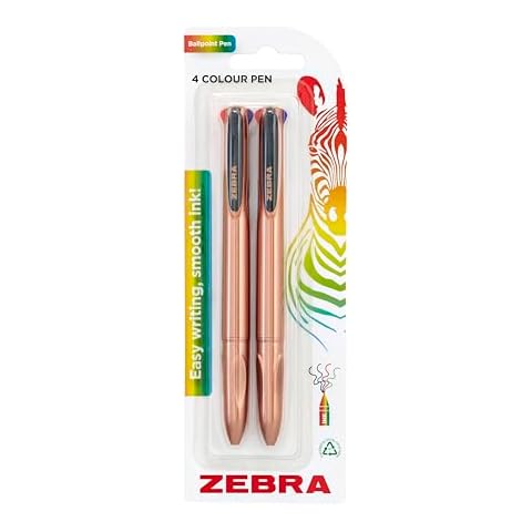 Zebra Pen Z-GRIP 4 Colour Ballpoint Pens thumbnail