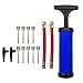 Johiux 14 Pcs Pompe à Ballon, Pompe à Billes avec Aiguille/Buse/Adaptateur Pompe Ballon Foot pour Basketball, Football, Rugby, Ballons, etc. (Bleu)