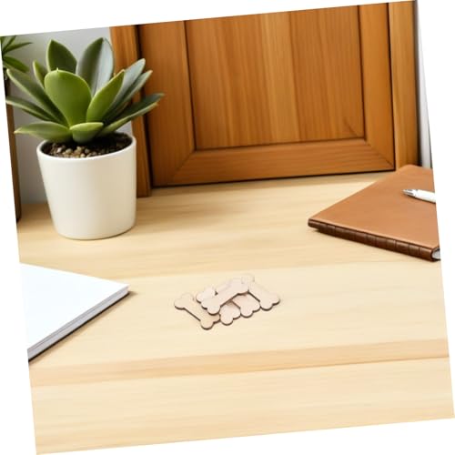 NUOBESTY 200stücke Holzknochenformen Unbearbeitete Bastelholzausschnitte in Knochenform Diy-hundeknochen-materialien Holzverzierungen für Handwerk und Dekorationsprojekte