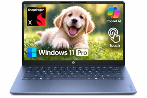 Image of HP OmniBook 3 14 inch Touchscreen Laptop, Snapdragon X, 16GB RAM, 512GB SSD