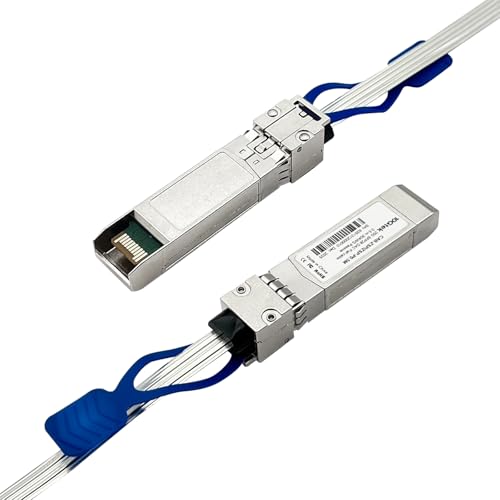 Image of 10Gtek Foldable 25G SFP28 SFP+ DAC Cable,Twin axial Cable Supplied by 3M,1-Meter(3.3ft),Compatible with Cisco and More, Application for 2 switches in 2~4 U of a Rack Cabinet, Flexible and Thin,4-Pack