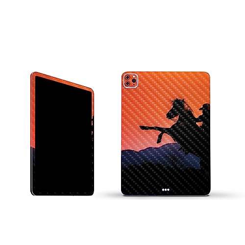 Image of MightySkins Carbon Fiber Skin Compatible with Apple iPad Pro 11 inch M2 4th Gen (2022) Full Wrap Kit - Bronco Sunset | Protective, Durable Textured Carbon Fiber Finish | Easy to Apply | Made in The USA