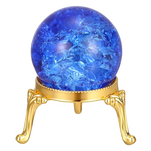 Boule en verre fissuré glacé, le cadeau idéal pour décoration de maison