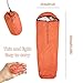 Wedhapy Emergency Sleeping Bag Camping Sleeping Bag Lightweight Backpacking Sleeping Bag Waterproof Bivy Sack Reusable Portable Survival Sleeping Bag for Outdoor Orange