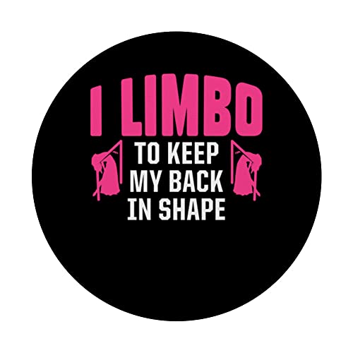 Limbo Dance Limbo Dancing Dancer Girl Limbo Stick PopSockets Swappable PopGrip, Black - Image 3