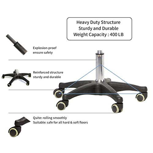 Limkomes Adjustable Saddle Stool With Backrest, Medical Dental Saddle Stool Dentist Ergonomic Office Chair With 36Cm/14.1” Swive Lift Chair Pu Leather Super Soft Cushion #TOP2