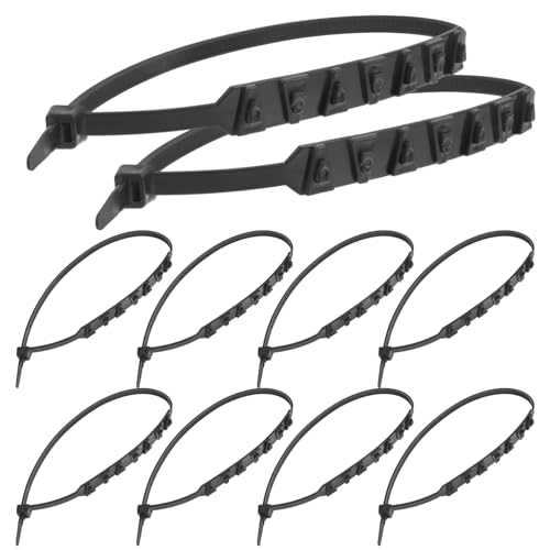 PRETYZOOM 10pcs Anti-skid Chain Snow Tire Straps Studs Snow Tire Chain Snow Chain Tire Chains for Snow Motorcycle Tires Cable Vehicle Wheel Chains Black Nylon
