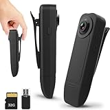 Vauvinmaic Full HD 1080P Body Camera Wearable Pocket POV Cam, Night Vision & Audio Video Recording, 32G Memory Card, Mini Bodycam for Security Guard Law Enforcement Work Travel