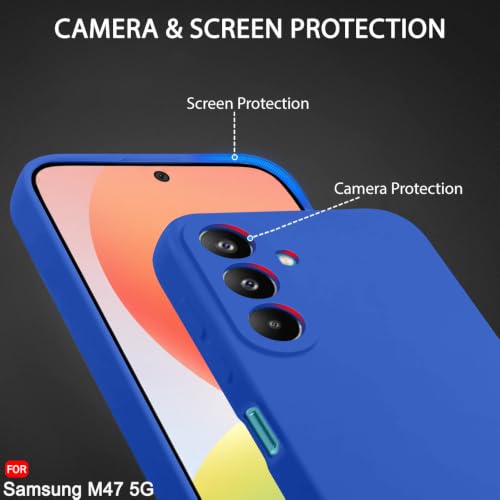 Image of TheGiftKart Genuine Liquid Silicone Back Cover Case for Samsung Galaxy M47 5G | Soft Micro-Fibre Lining Inside | Camera Protection Bump | Shockproof Cover Case for Samsung M47 (Silicone, Light Blue)