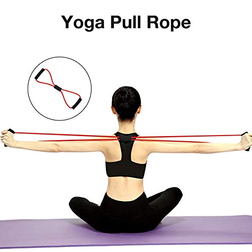 YIWINIAID Resistance Loop, 5 Pack Elastic Exercise Bands 5 Different Resistance Levels for Workout, Aerobic Exercise, Fitness with User Manual and Carry Bag.