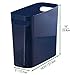 mDesign Plastic Small Trash Can, 1.5 Gallon/5.7-Liter Wastebasket, Narrow Garbage Bin, Handles for Bathroom, Laundry, Home Office - Holds Waste, Recycling, 10