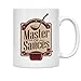 Culinary Enthusiast Coffee Mug - Master of Sauces Vintage Kitchen Badge - 11 oz White Ceramic - Artisanal Cooking Style