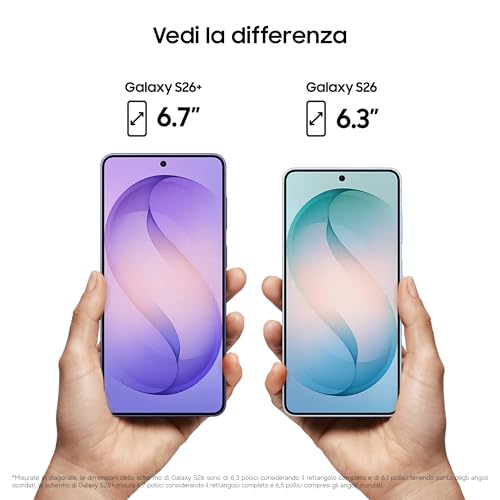 Galaxy S26 Smartphone AI, 512GB, 3 anni di Garanzia, Processore Avanzato, Assistente Foto, Creative Studio, Camera 50 MP, 4300 mAh, Black [Versione italiana] - Smartphone - Immagine 2