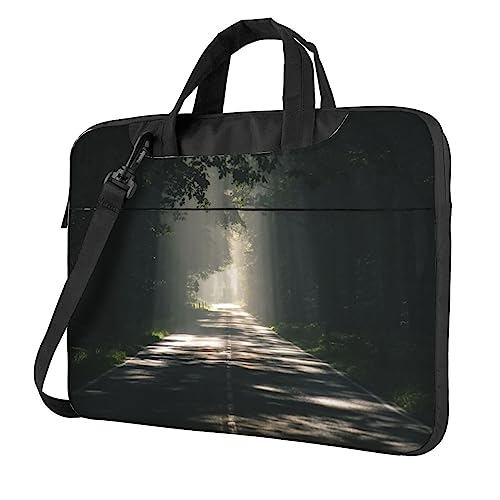 Sacoche pour ordinateur portable antichoc homme sac bandoulière forêt