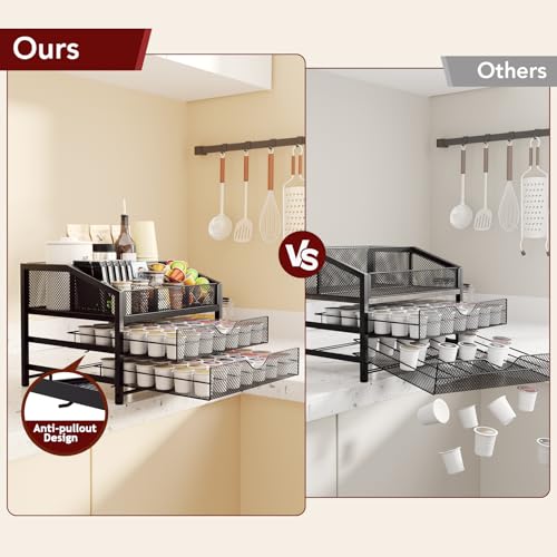 image for Homsorout Coffee Bar Organizer - Coffee Station for Countertop, Metal 