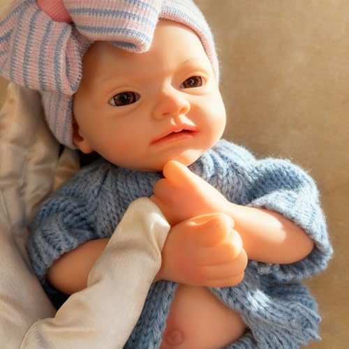 Muñeca bebé realista de silicona de 12 pulgadas miniatura 2