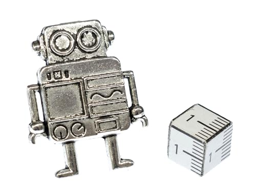 Bague robot steampunk Miniblings en métal argenté réglable - 4