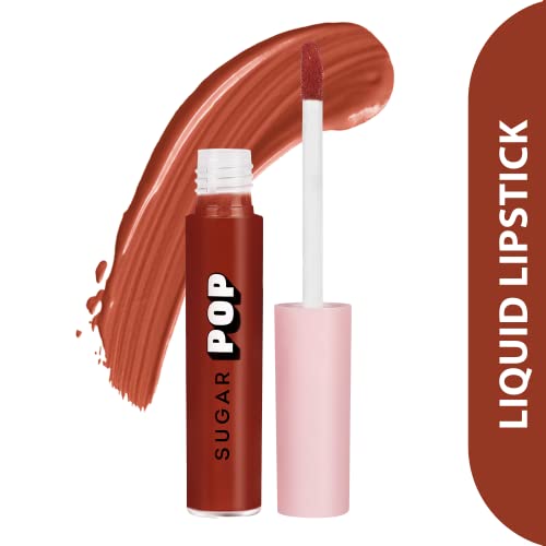Image of SUGAR POP Liquid Lipstick - 05 Peach (Peachy Orange) - 2.5 ml - Velvet Matte Texture, Non-drying Formula, Transfer Proof, Long Lasting, Rich Hydrating Pigment l All Day Wear Lipstick for Women