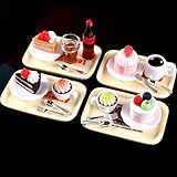 TAILLE PRATIQUE : Mesurant environ 1 cm, ce service à desserts et à café miniatures est compact et facile à placer.