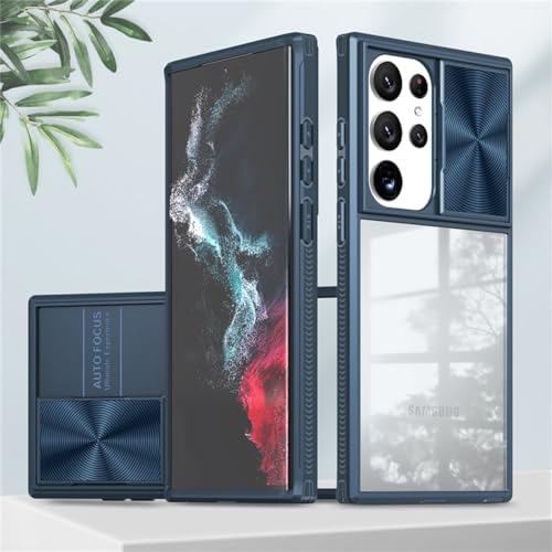 Coque Samsung A12 avec cache objectif coulissant antichoc cyan