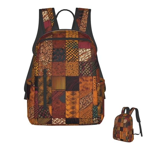 FHEDVBN African Patchwork Hiking & Laptop Backpack