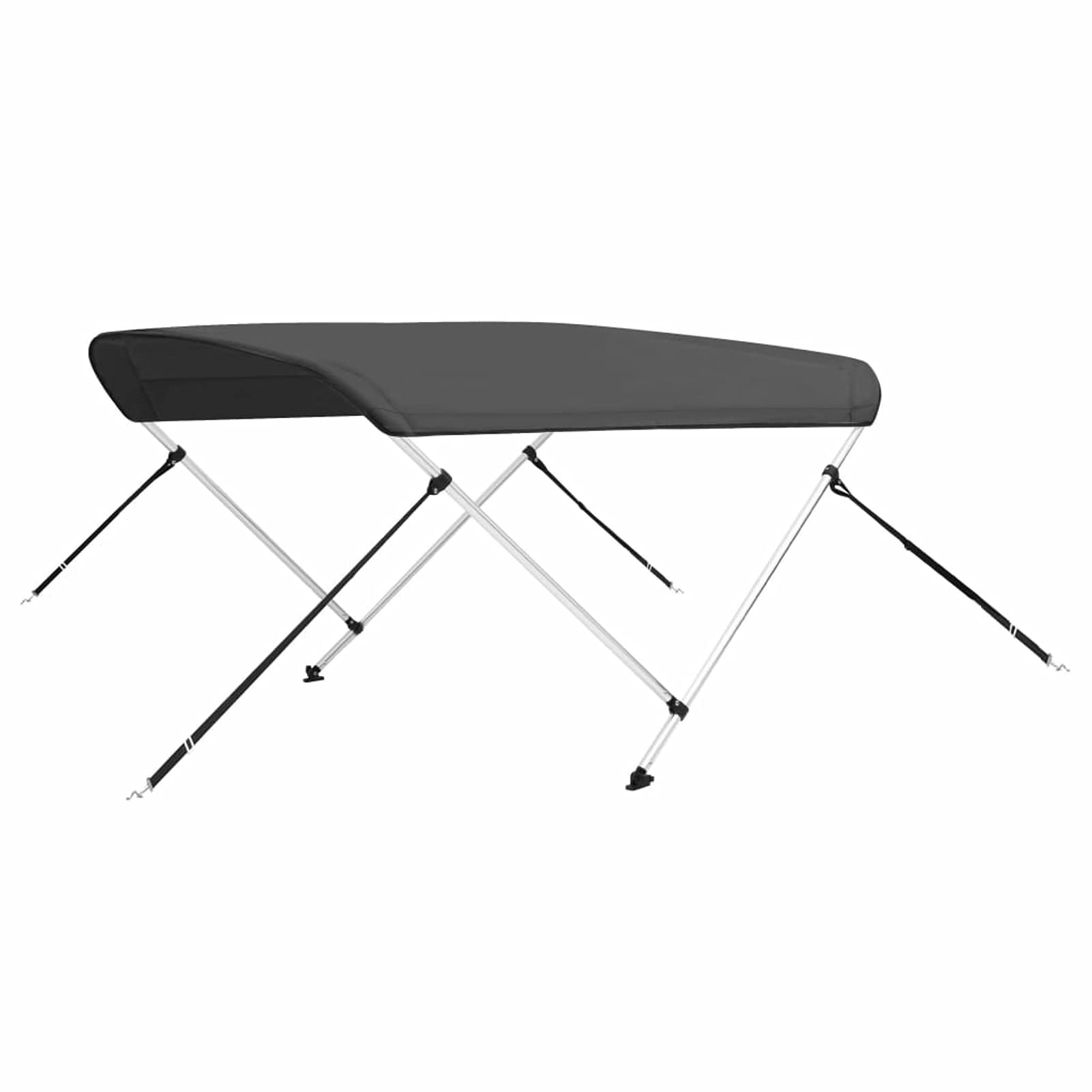 Tidyard 2-Bow Bimini mit Edelstahl-Clip Bootsverdeck Boot Verdeck Sonnendach Sonnenverdeck Sonnensegel Sonnenschutz,UV- und wasserbeständig,schimmelabweisend,Montagezubehör