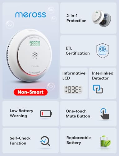 Meross MA301 Interconnected Smoke And Carbon Monoxide Detector Combo thumb #3