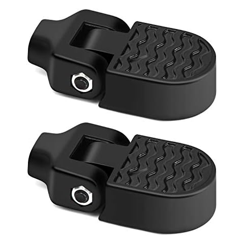 TOBWOLF 1 Pair Mini Bike Rear Pedals, 3.1x1.6 in / 8x4cm Aluminium Alloy Folding Bike Pegs, Non-Slip Bicycle Footrests, Foot Plates Pedals for Folding Mountain Bike, Foldable Bicycle Cover