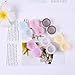 Teemico 60 Pcs Colorful Contact Lens Case Bulk Eye Lense Box Holder Container Soak Storage Travel Kit for Eyes Care,6 Colors (Black, White,Pink,Yellow,Purple,Blue)