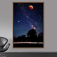 Framed Canvas Wall Art Beautiful Landscape Canvas Prints Home Artwork Decoration for Living Room,Bedroom - 16x24 inches