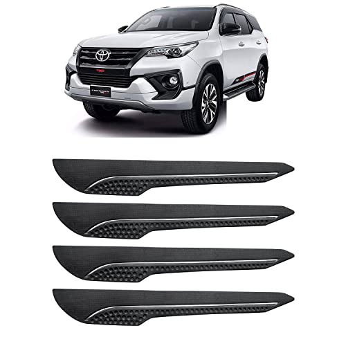Image of AOSIS-Car Bumper Protector /Bumper Guard for Toyota Fortuner TRD Sportivo with Single Chrome Stripe (4-Pcs)