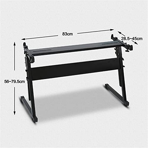 ChengBeautiful Support De Piano Électrique Stand de Clavier Support réglable Robuste for Les Pianos de scène et Autres claviers (Couleur : Black, Size : 83×56-79.5cm) - Les Beatles, Paul McCartney, John Lennon, RIngo Starr, George Harrison ChengBeautiful Support De Piano Électrique Stand de Clavier Support réglable Robuste for Les Pianos de scène et Autres claviers (Couleur : Black, Size : 83x56-79.5cm) – Image 4