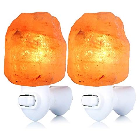 pursalt 2 Pack Himalayan Natural Salt Lamp Night Light Plug in thumbnail