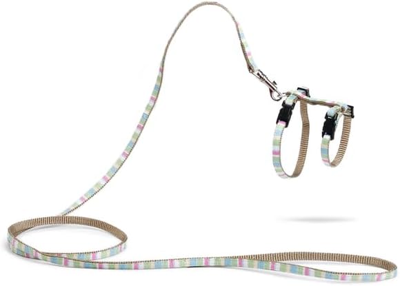 Beeztees Yavru Kedi Göğüs Tasması ve Gezdirme Kayışı, 120cm, Yeşil, 15-33cm