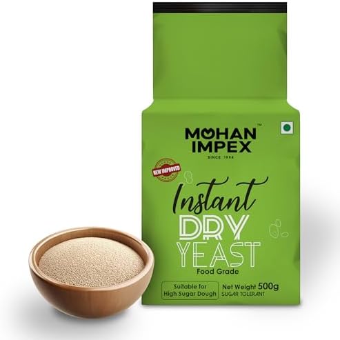 Mohan Impex Instant Dry Yeast for Baking Breads , Pizza and Naan in Pantry 500 Gm (Pack of 1)
