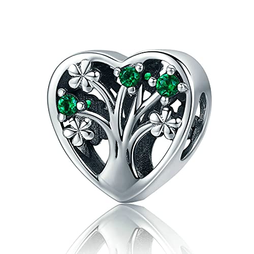 Breloque perle creuse en argent Sterling 925 cœur ajouré pour création de bijoux DIY