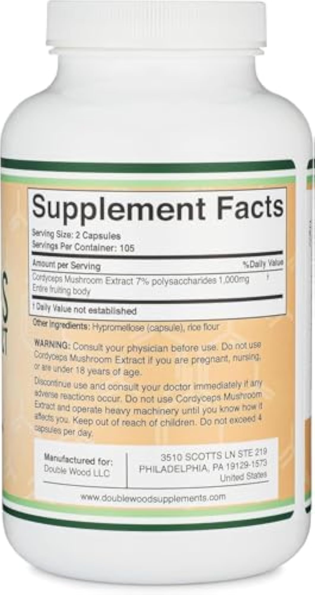 Cordyceps Capsules (Cordyceps Sinensis Mushroom Extract)