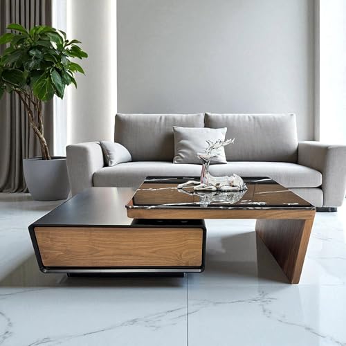 Image of The Attic Paradise Coffee Table, extendable,Solid Wood & Modern Coffee Table for Living Room