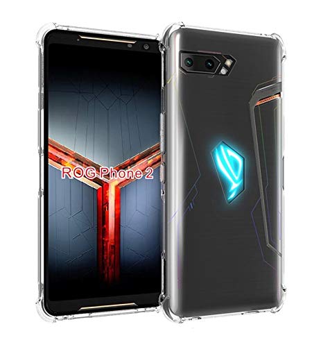 Image of Case Creation for Asus ROG Phone 2 Premium Imported 0.3mm Crystal Clear Totu Silicone Transparent Flexible Soft Corner Protection with TPU Slim Back Case Color Cover for ROG Phone 2
