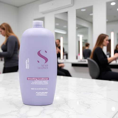 Image of ALFAPARF MILANO Smooth Floral Conditioner For All Hair Types For Frizzy And Rebel Hair-Detangles Hair-Controls Frizz-Straightens And Hydrates Hair Sulfate,Paraben And Paraffin Free-1000Ml,1 Count