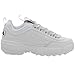 Fila Men's Strada Disruptor fashion sneakers, White/Peacoat/Vinred, 10.5 US