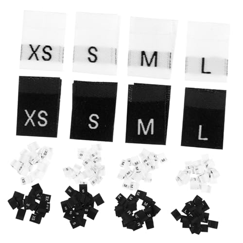 Alipis 800 piezas Etiquetas de Tela para Ropa Marcas de Tallas Xs-s- Accesorios de Costura Resistentes y Suaves Etiquetas de Lavables para Prendas