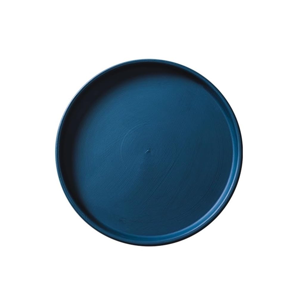 Spodek roślinny Doniczka ceramiczna, salon, balkon, doniczka, okrągła paleta(Blue,Duży)