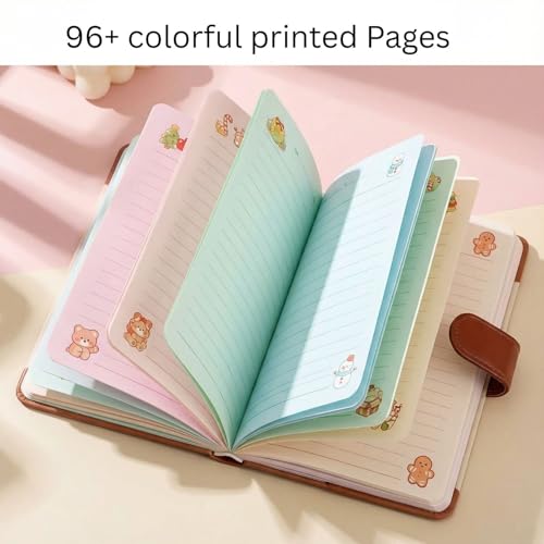 Image of FunBlast Diary for Girls - Christmas Kawaii Diary for Kids, Journal Diaries for Girls, Notepad for Students Stationary Items, Birthday Gifts (98 Sheets) (Brown)