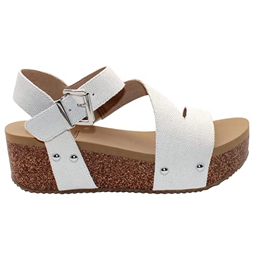 Volatile Biloxi Women's Sandal 8 B(M) Us Ivory #TOP2