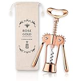 🍷AUSGEFALLENE GESCHENKIDEE - Eine ausgefallene Geschenkidee für Frauen und Männer. In edles Leinen verpackt, ist der Korkenzieher das ideale Weingeschenk zum Geburtstag, zu Weihnachten und zu vielen anderen Anlässen.