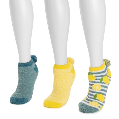 Image of MUK LUKS Women's Set of 3 Cozy Fruit Footies