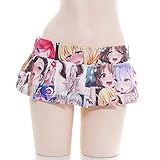 LICHMA Mini Skirt,Women Sexy Cosplay Japanese Schoolgirls Anime Print Pleated Skirt Lingerie Sleepwear Nightwear (#3)